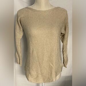 SOHO Jeans New York & Co. Women Beige Knit Sweater Top Size XS - EUC